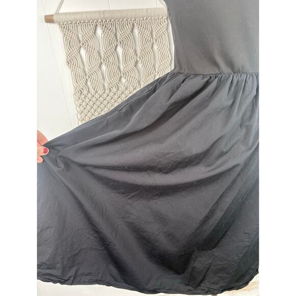 Spanx Black Midi Dress Size Medium Jersey Scoop Neck Tank - Picture 10 of 11